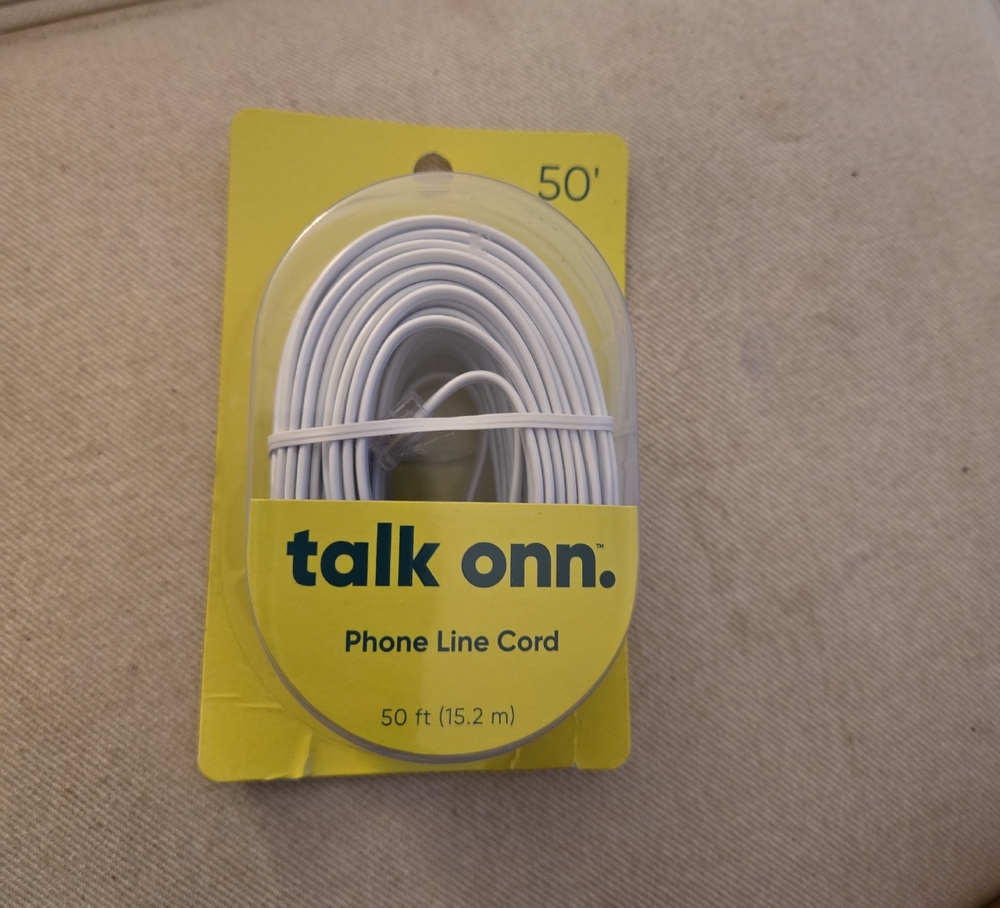 Talk‎ Onn White Phone Line Cord